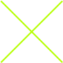 Bright yellow-green crossed lines on a black background.