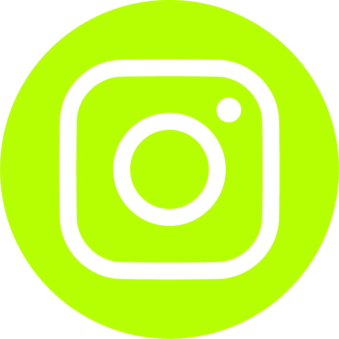 Icon of a camera inside a green circle representing Instagram.