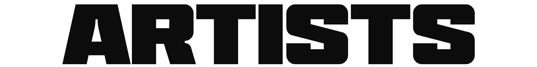 Black text logo reading "ARTISTS" on a white background.