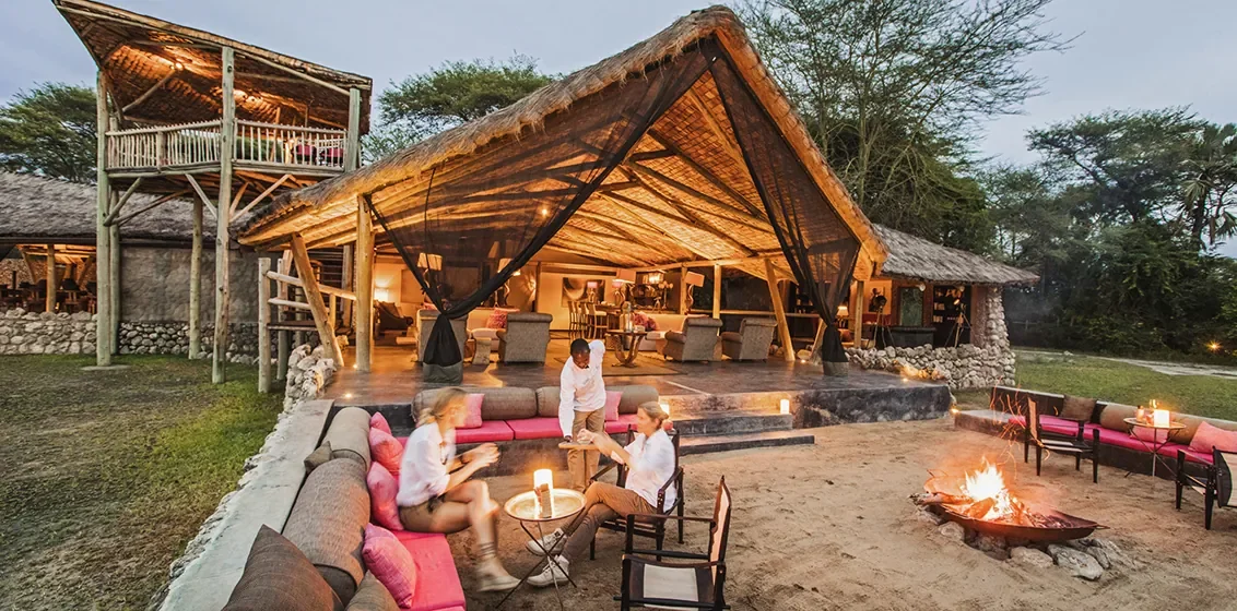 Auberge Safari property exterior in Tanzania at golden hour, signalling the launch of nine luxury safari lodges across the country's northern circuit