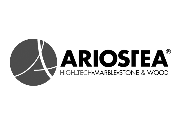 Logo van Arioshea met de tekst 'Hightech Marble, Limestone & Wood'