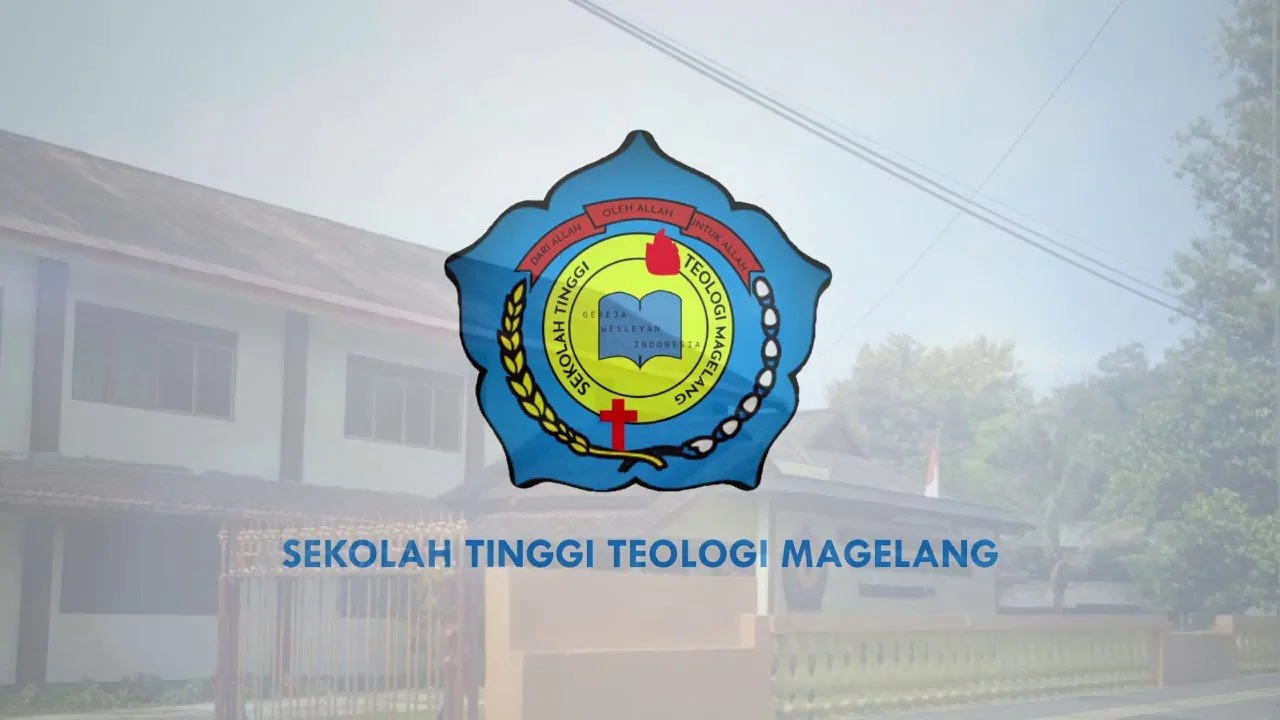 Logo of Sekolah Tinggi Teologi Magelang with a shield, book, and religious symbols, and the text "SEKOLAH TINGGI TELOGI MAGELANG" underneath.