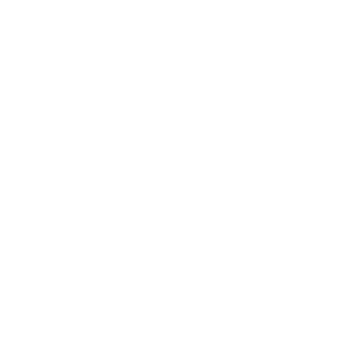 White speedometer icon on a black background.