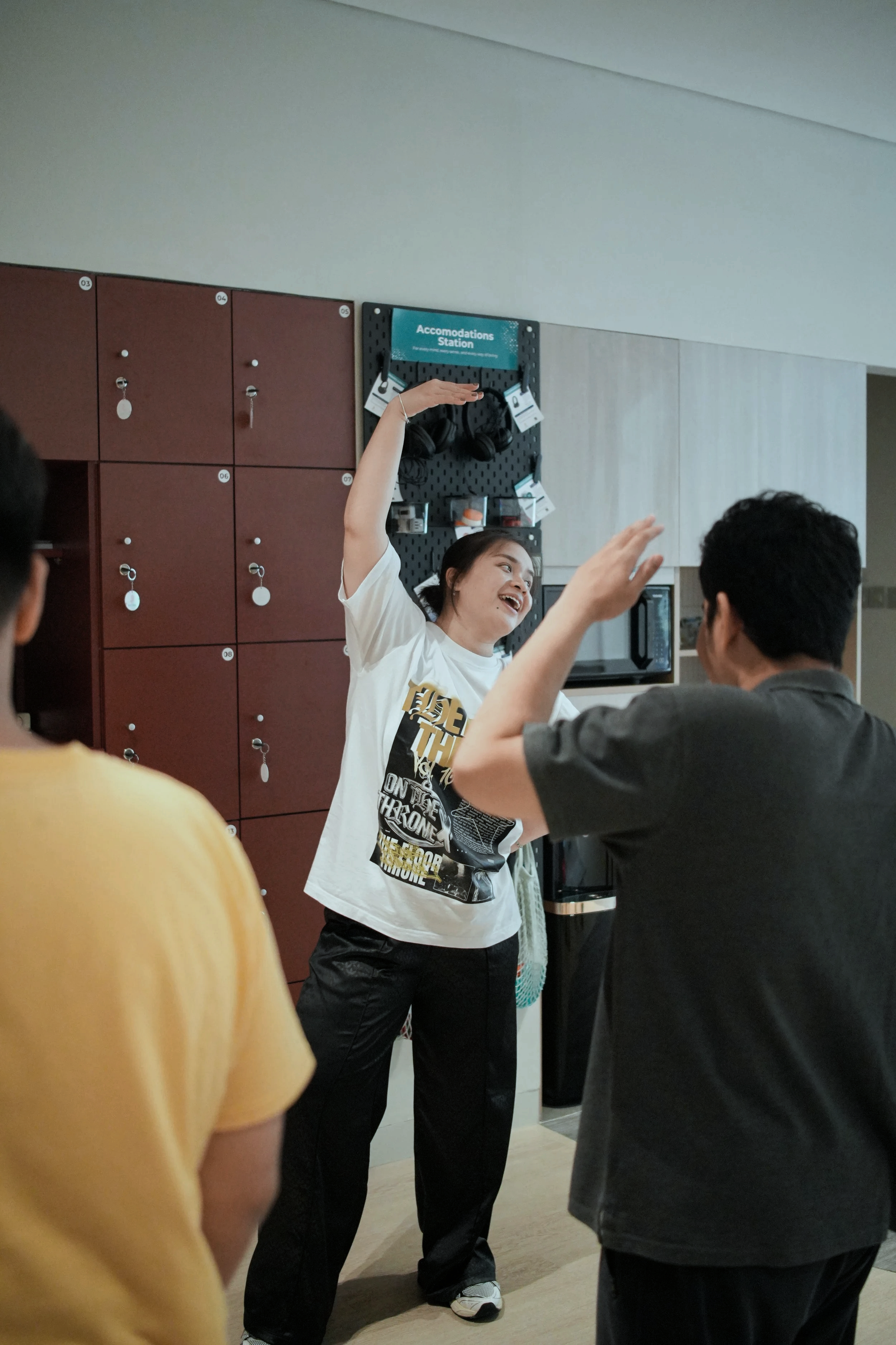 Participants taking part in a movement and dance session at PUPA Center, building physical fitness, coordination, and confidence in an inclusive environment.