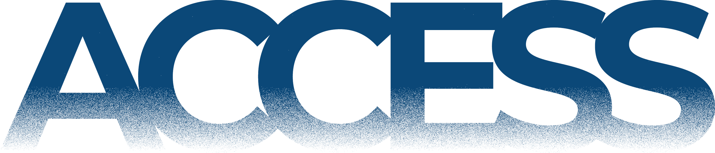 ACCES logo with gradient blue and black colors.