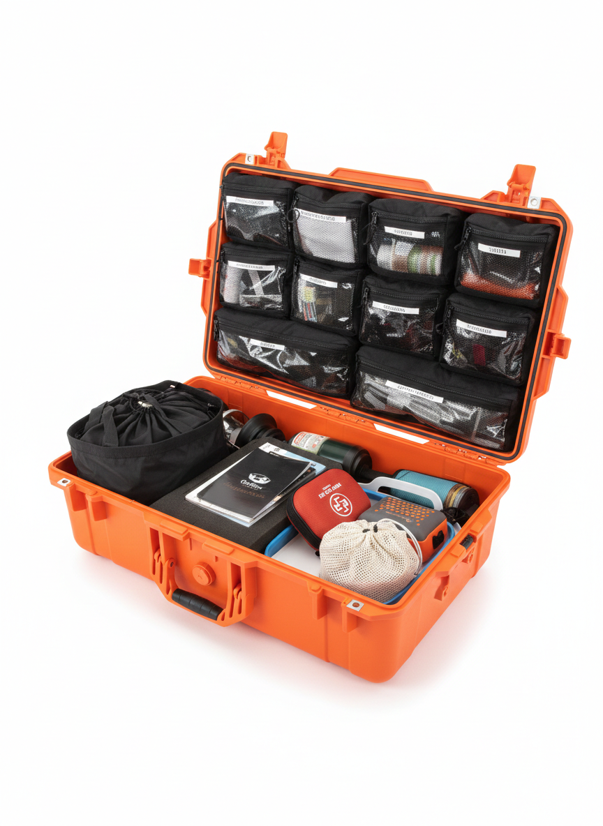 Professional camping equipment rental box with organized gear for ohio outdoor adventures by OutBox Outdoors