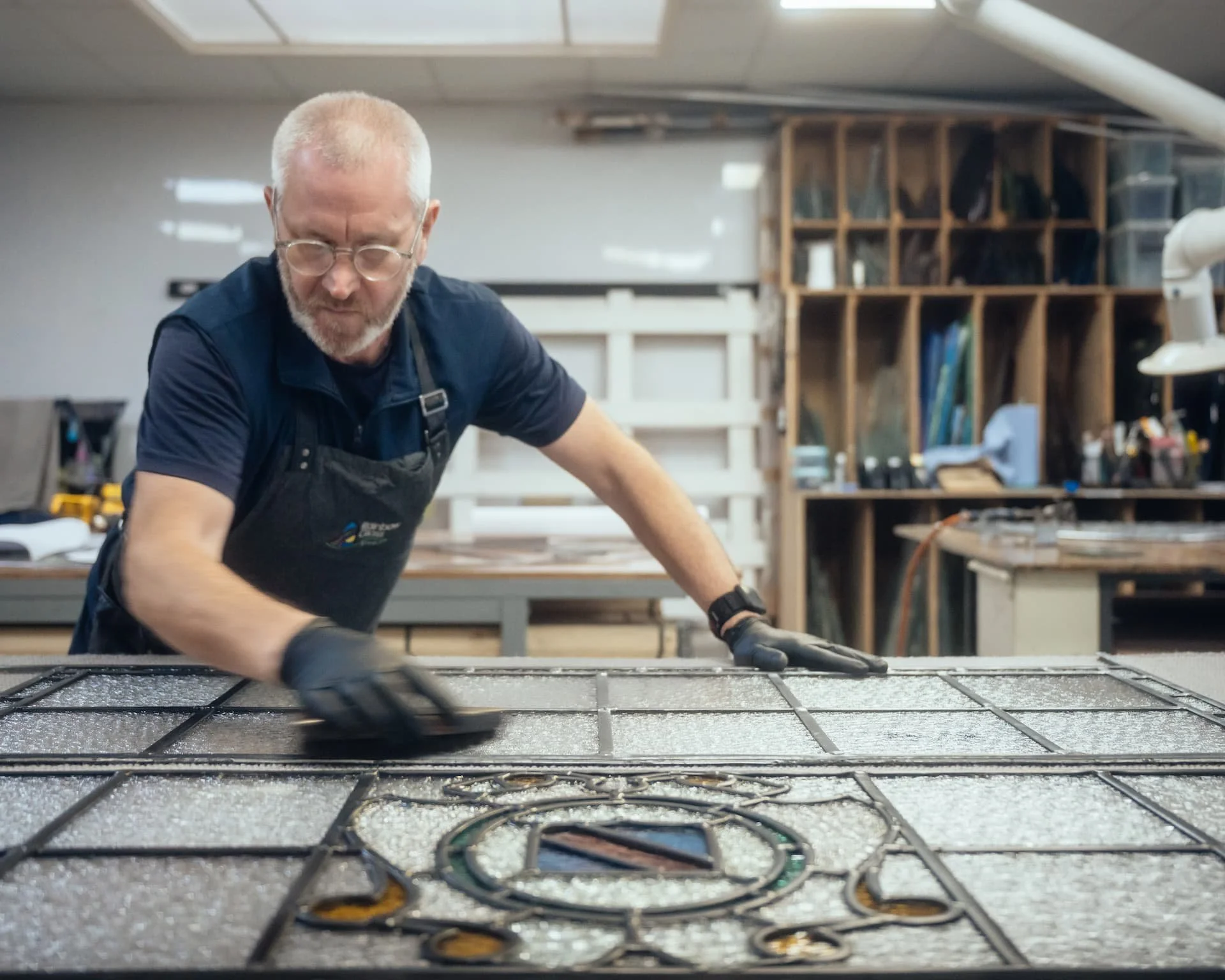 Glass restoration © Photo by Jim Stephenson 