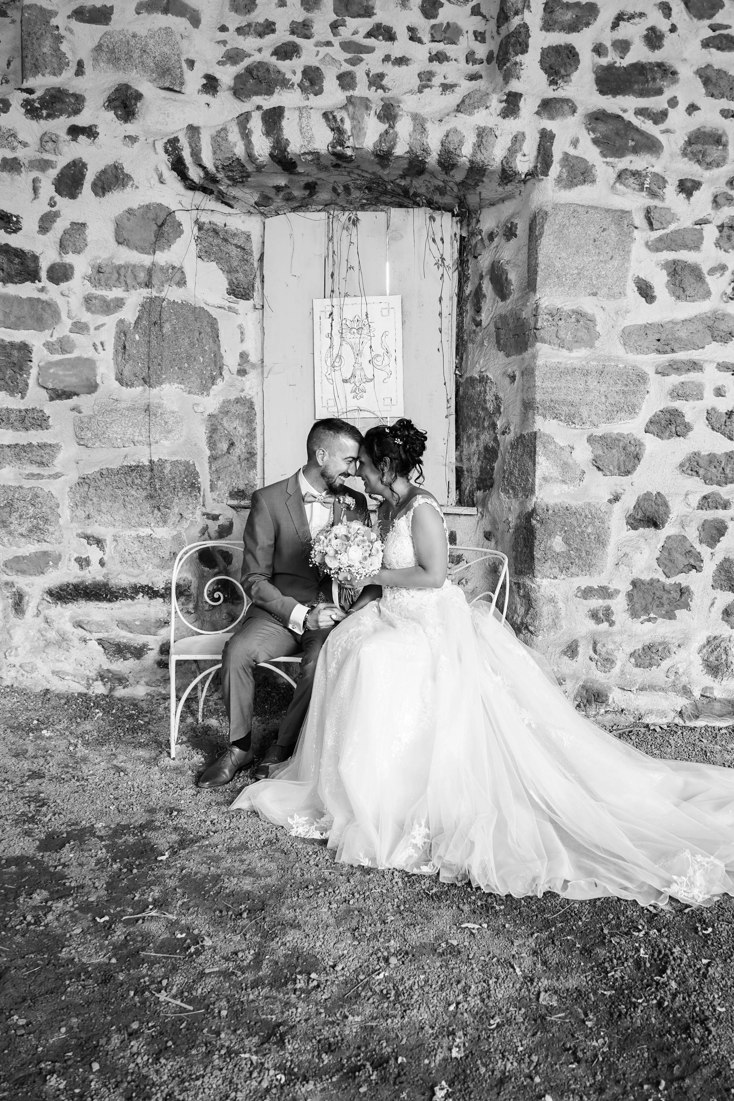 photographe mariage paca noir et blanc