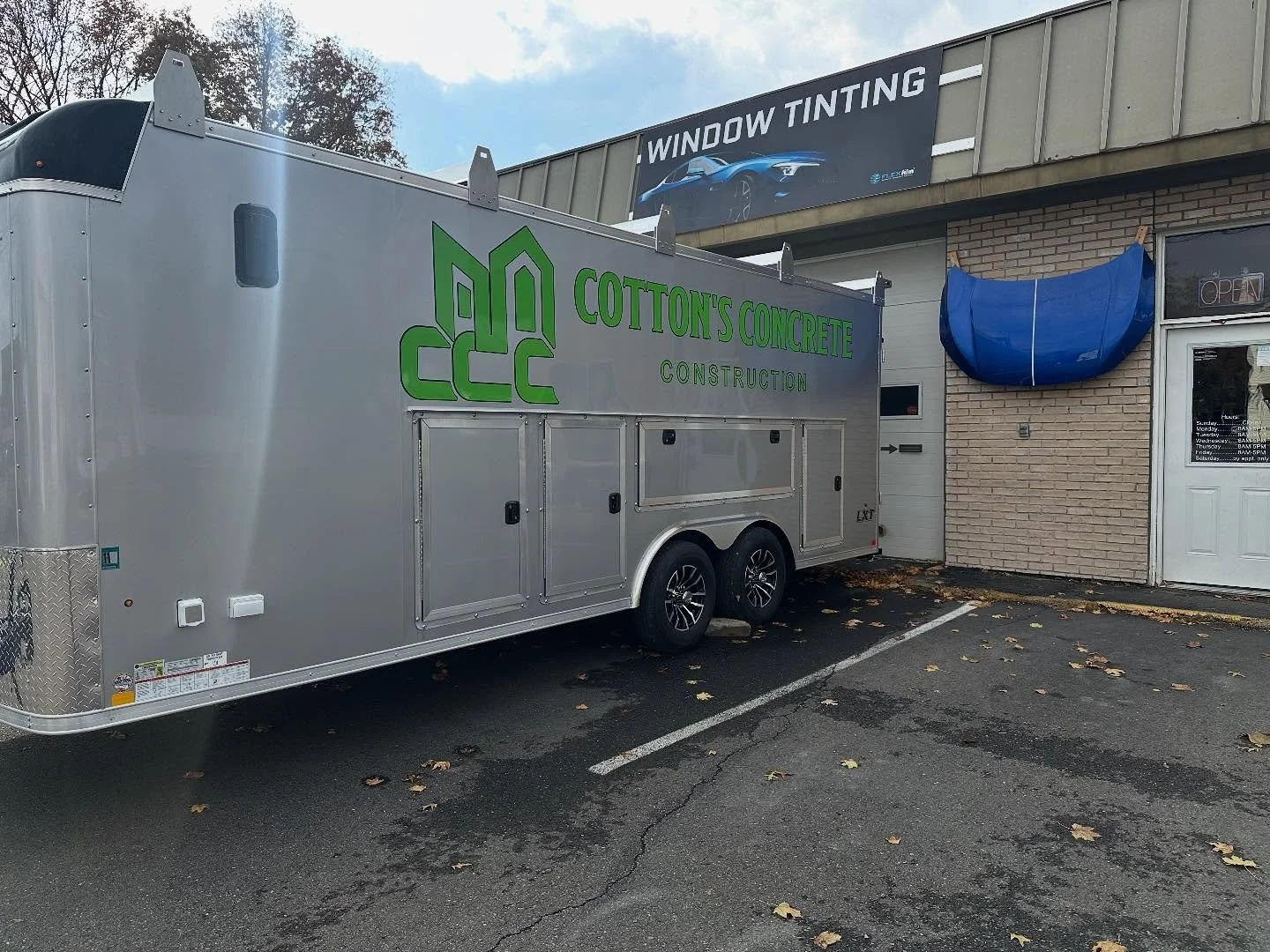 Cottons Concretes new trailer is lettered and ready for service