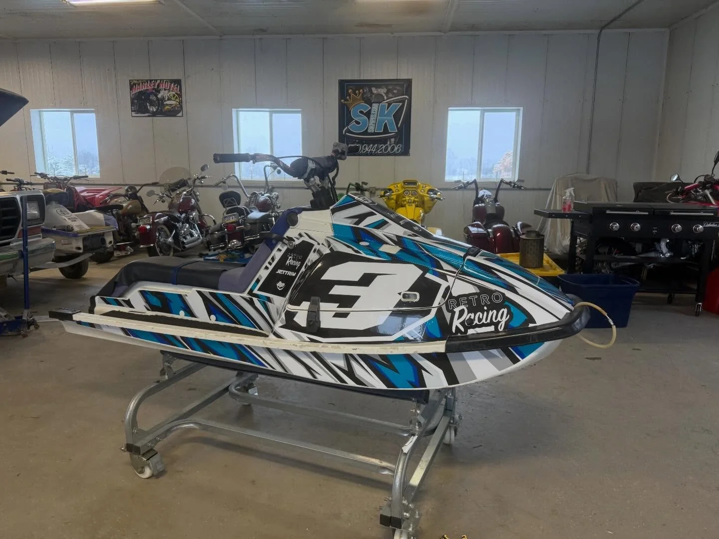 Custom printed and installed graphics for this jet ski