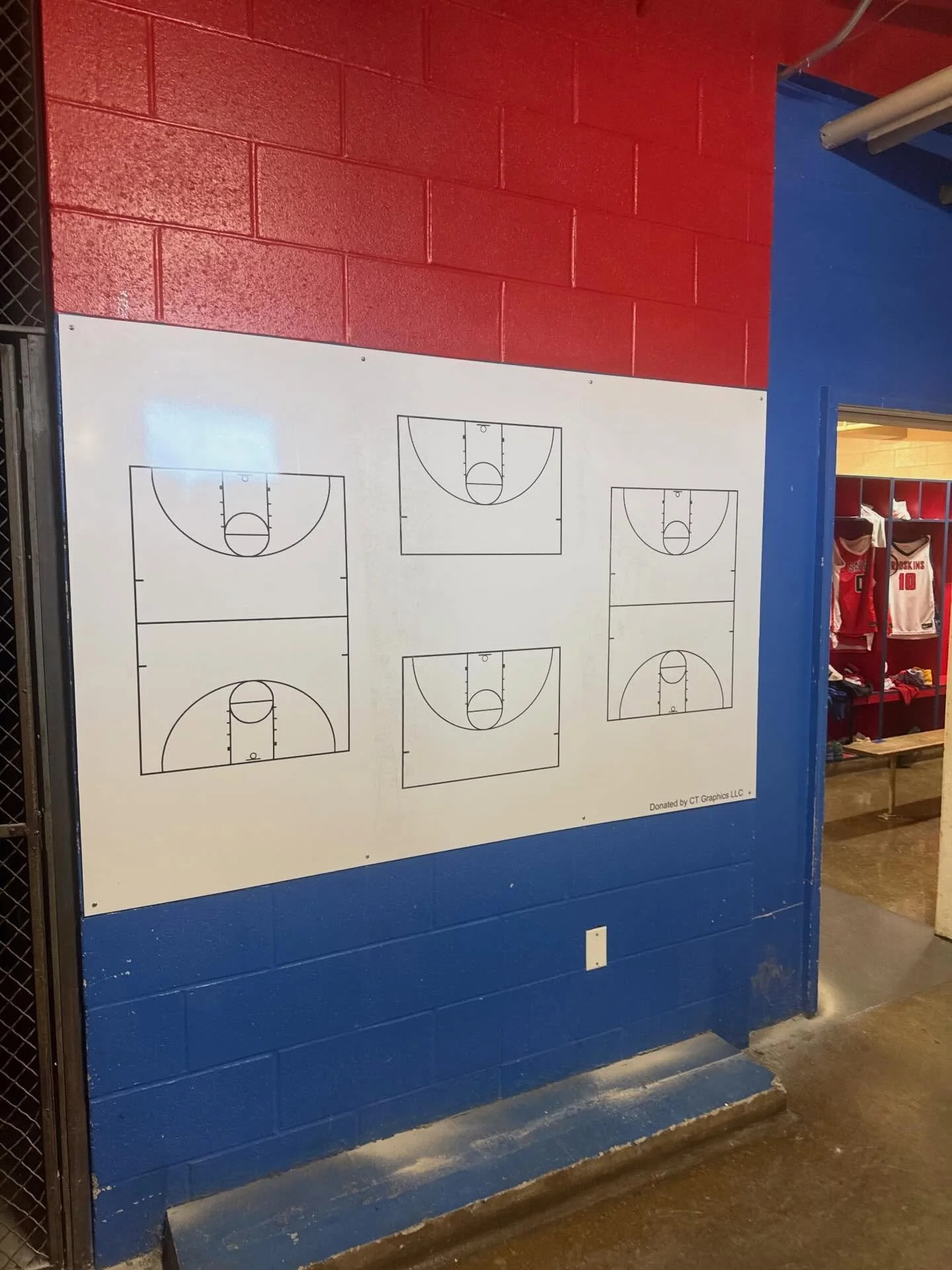 New dry erase locker room board for the Sayre Varsity basketball.