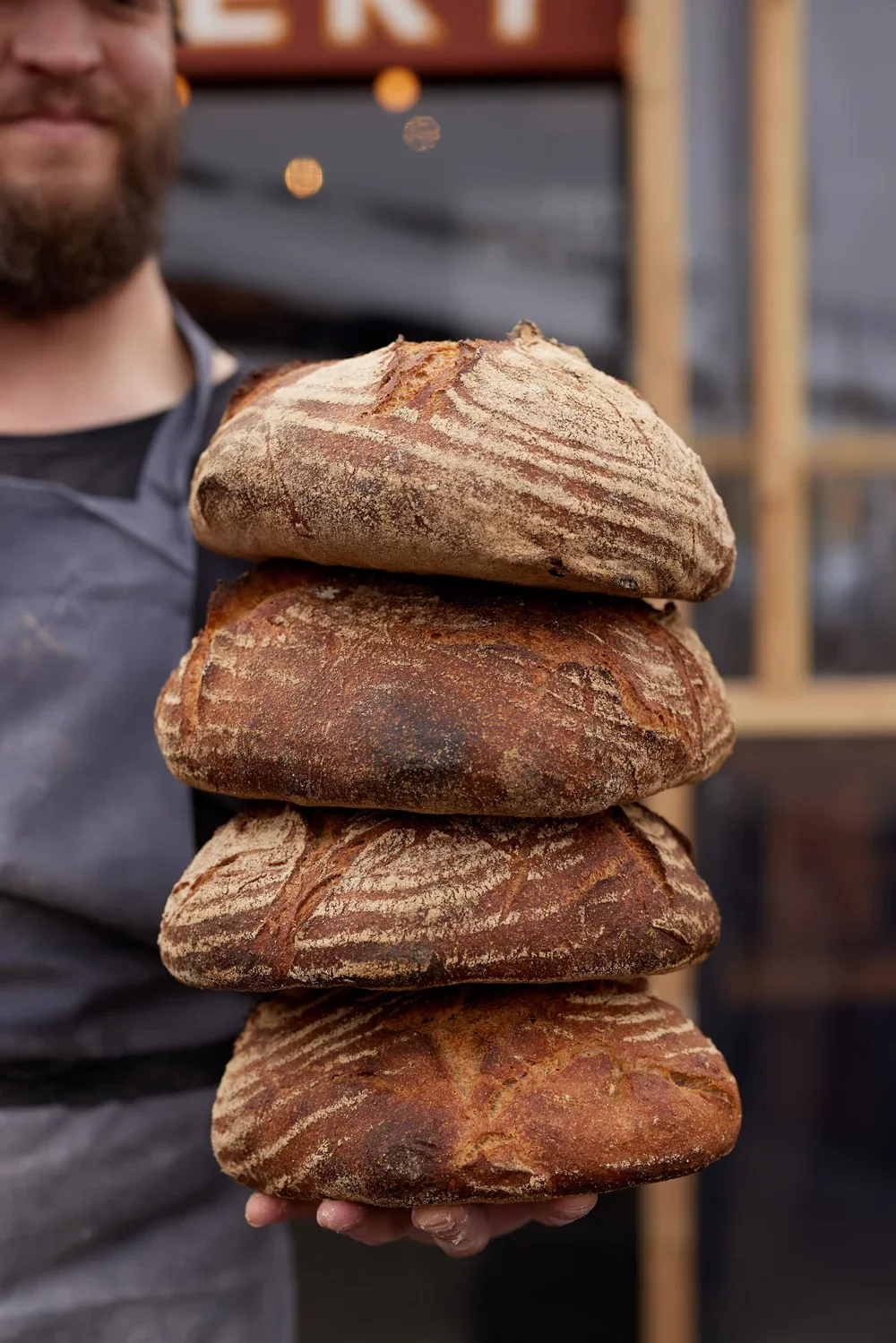 Man holding bread