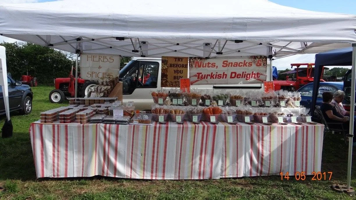 Spread display of all their products