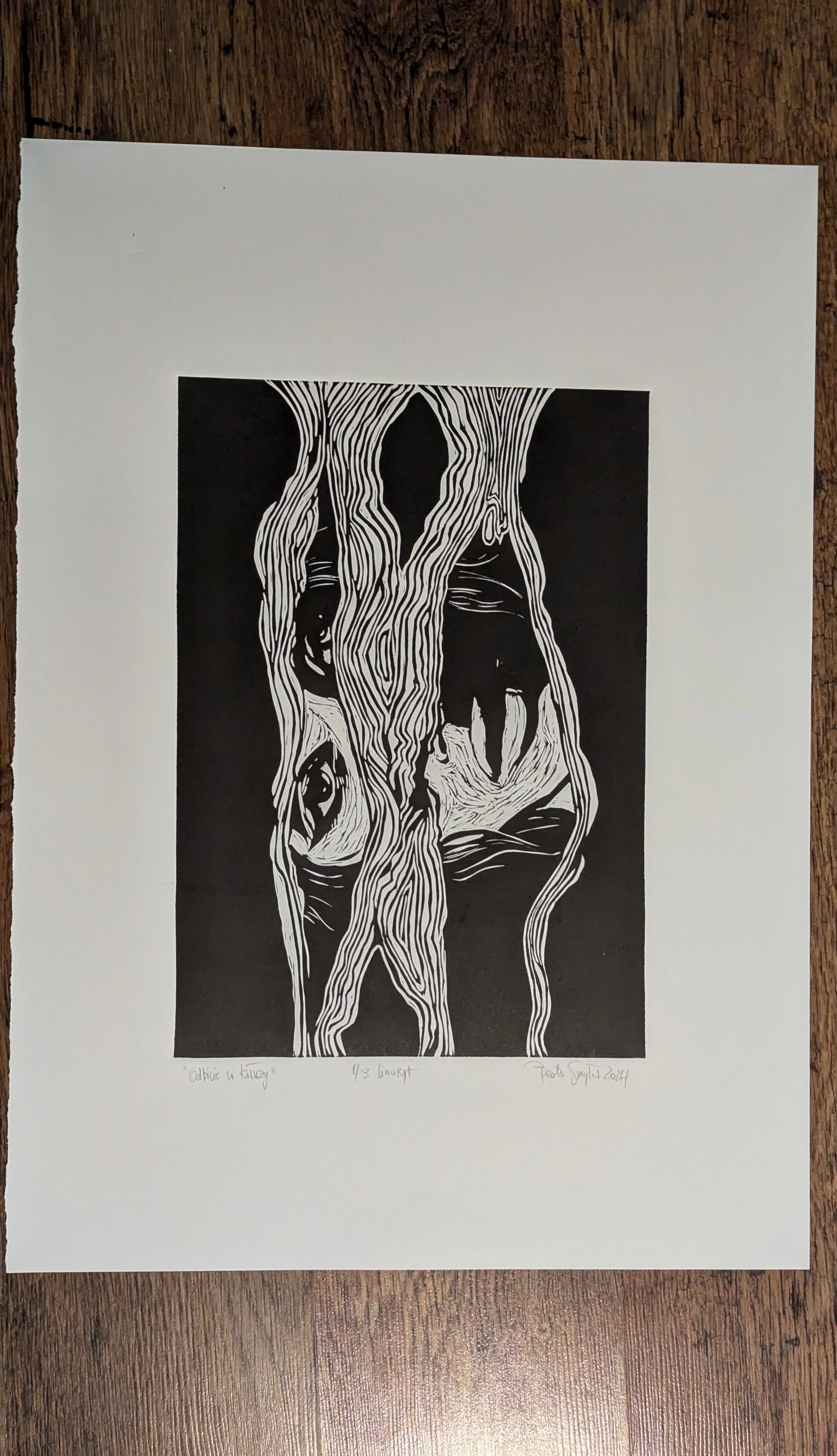 Beata Smyła_Odbicie w kałuży linoryt RODO Beata Smyła.jpg