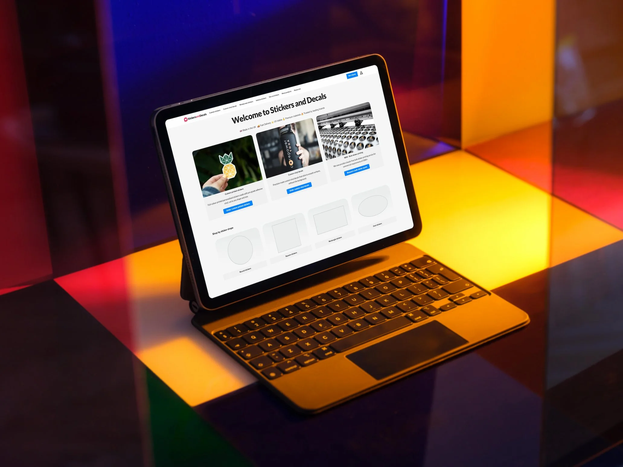 Professional Services Web Design For Stickers and Decals