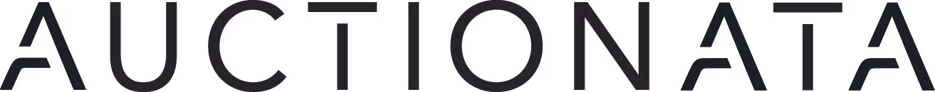 Close-up of the word 'AUCTIONATA' in black block letters on a white background.