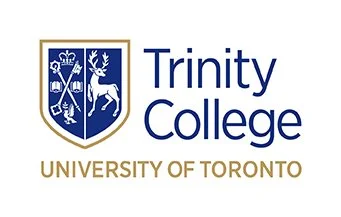 Trinity College logo with crest and text 'Trinity College University of Toronto' in blue and gold.