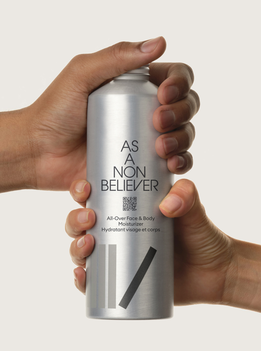 All over face and body moisturiser lifestyle image As A Non-Believer