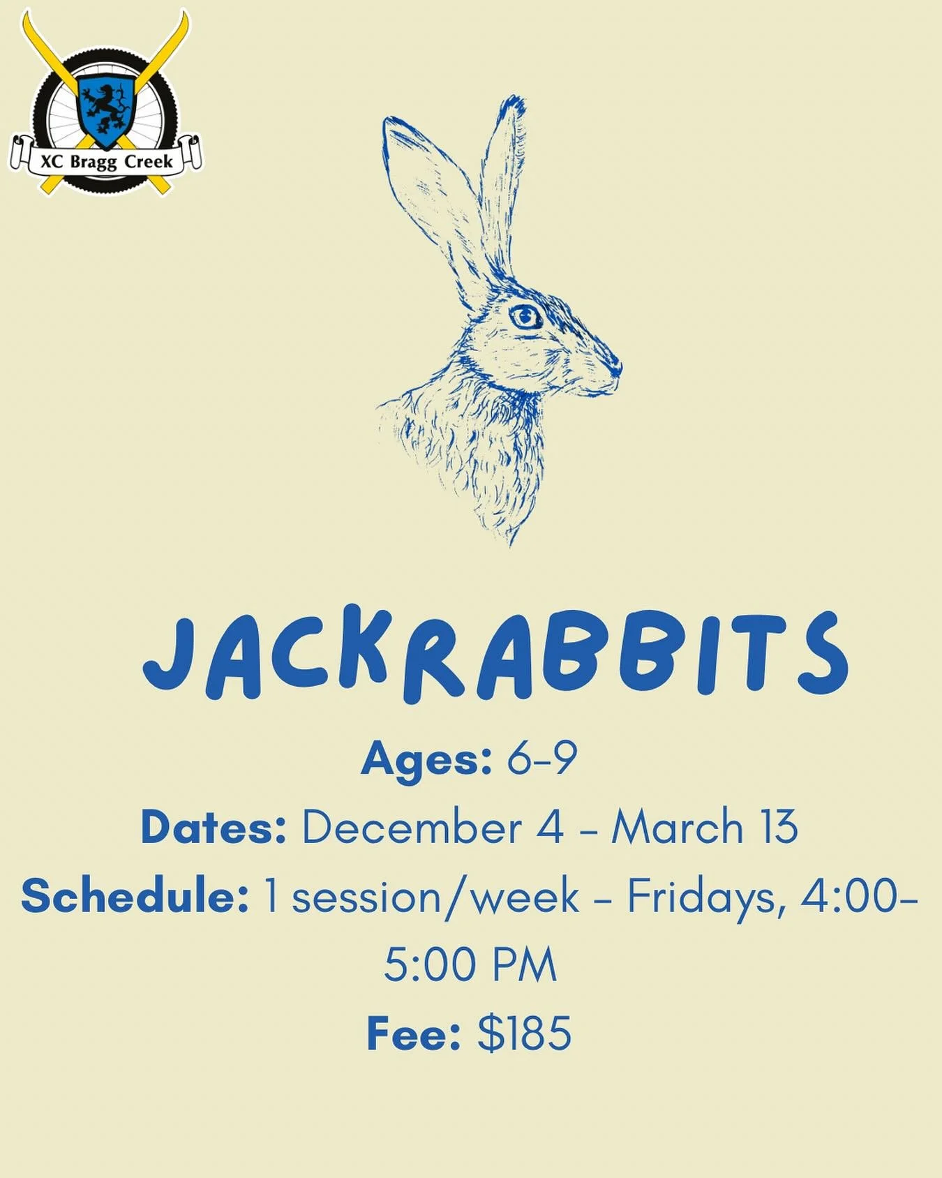 The Jackrabbits program is specially designed for 6-9 year old children. This course focuses on the fundamental skills of cross country skiing including movement on skis, downhill techniques and trail etiquette, safety, balance, agility and coordinat