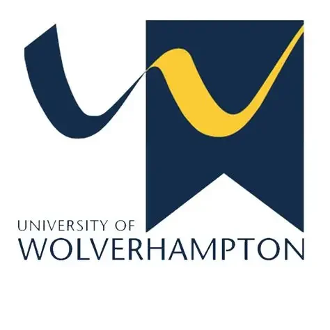University of Wolverhampton logo with stylized 'W' and a blue background.