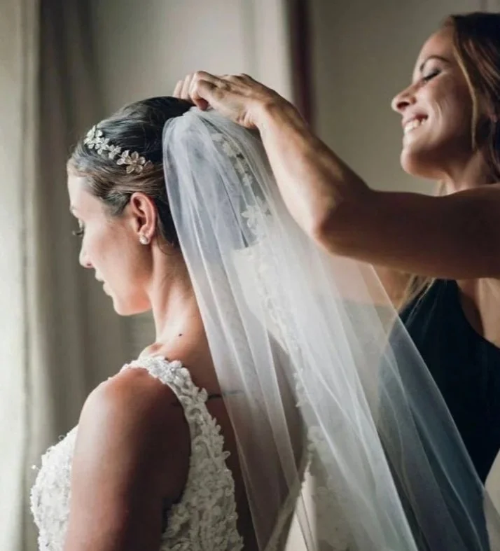 Placing the veil for my Roman bride