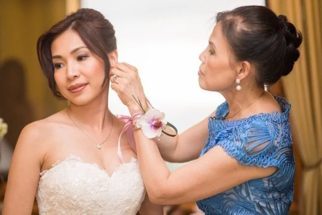 a moment between mother and daughter 