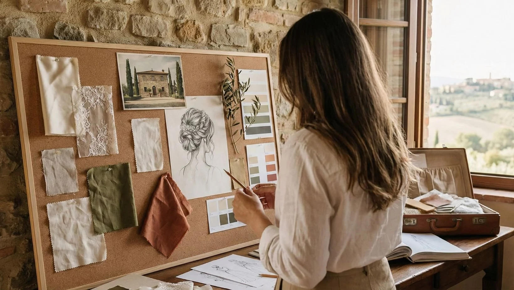 a-wedding-planner-looking-at-her-vision-board