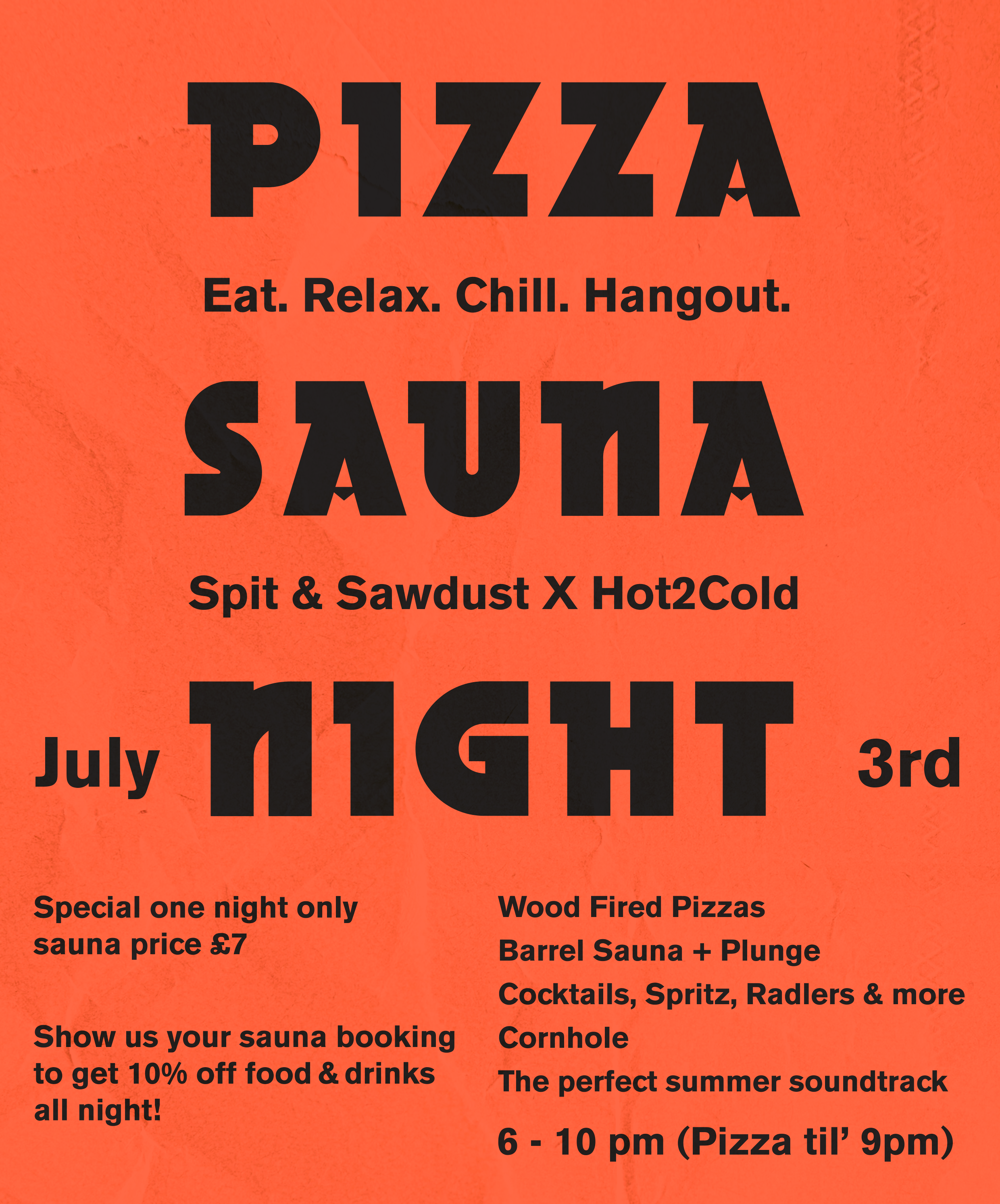 Pizza X Sauna Night