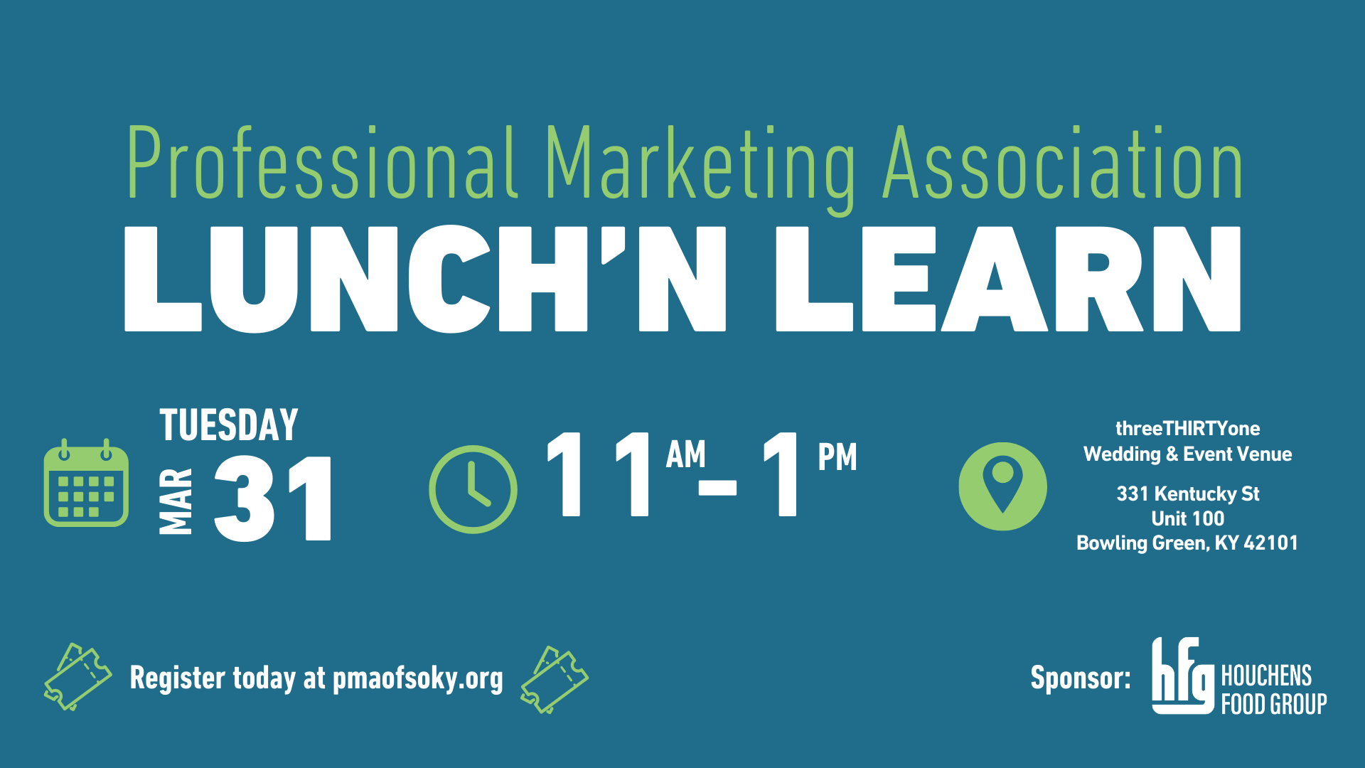 MARCH LUNCH 'N LEARN - MARCH 31