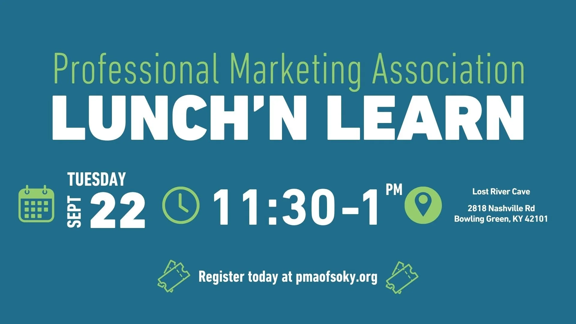 SEPTEMBER LUNCH 'N LEARN - SEPT. 22