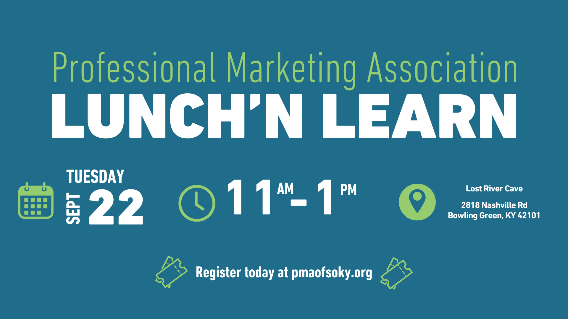 SEPTEMBER LUNCH 'N LEARN - SEPT. 22