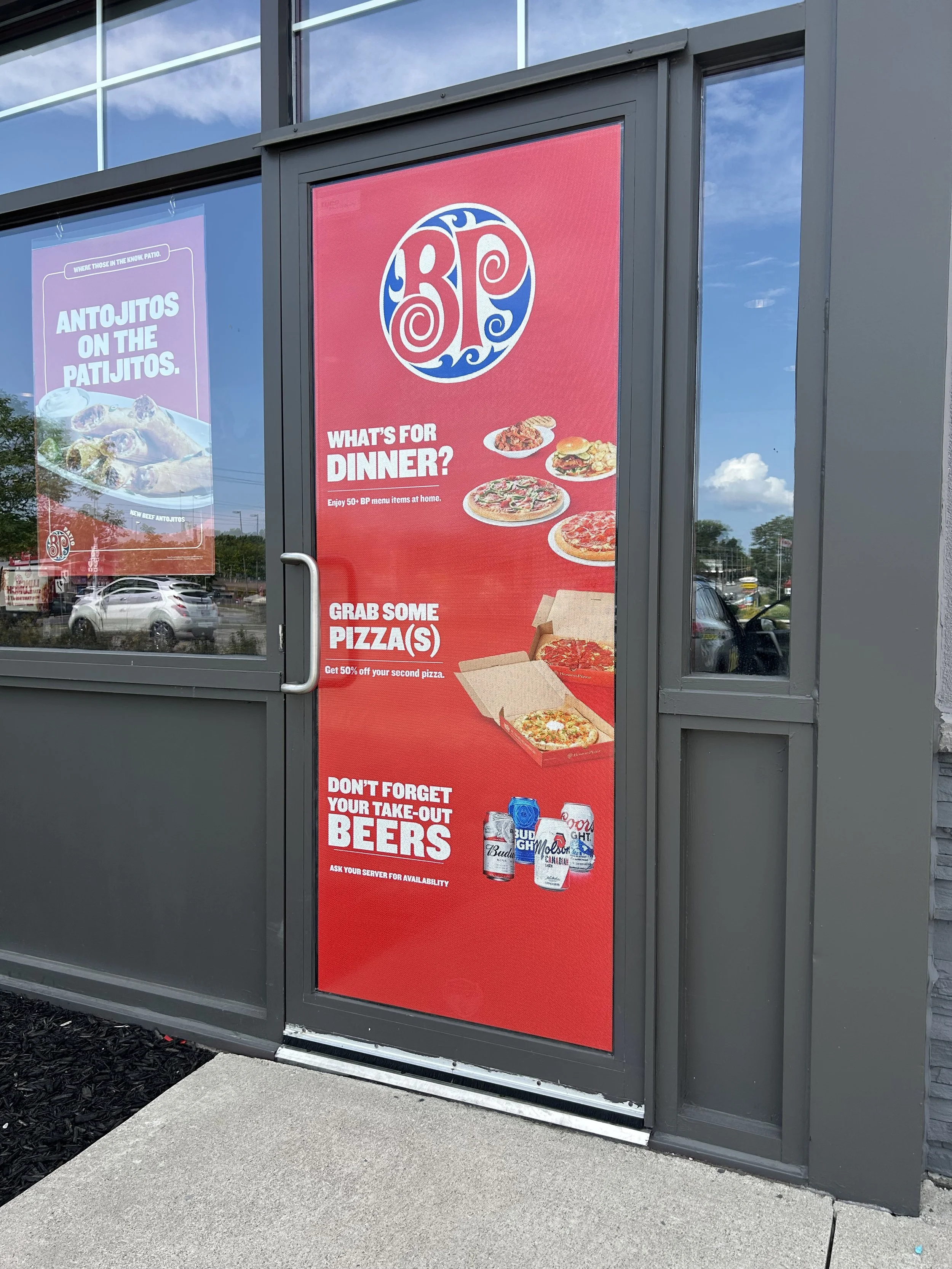 Stripe Art Window graphics. Etch vinyl, perforated vinyl and print/laminated vinyl graphics Portfolio