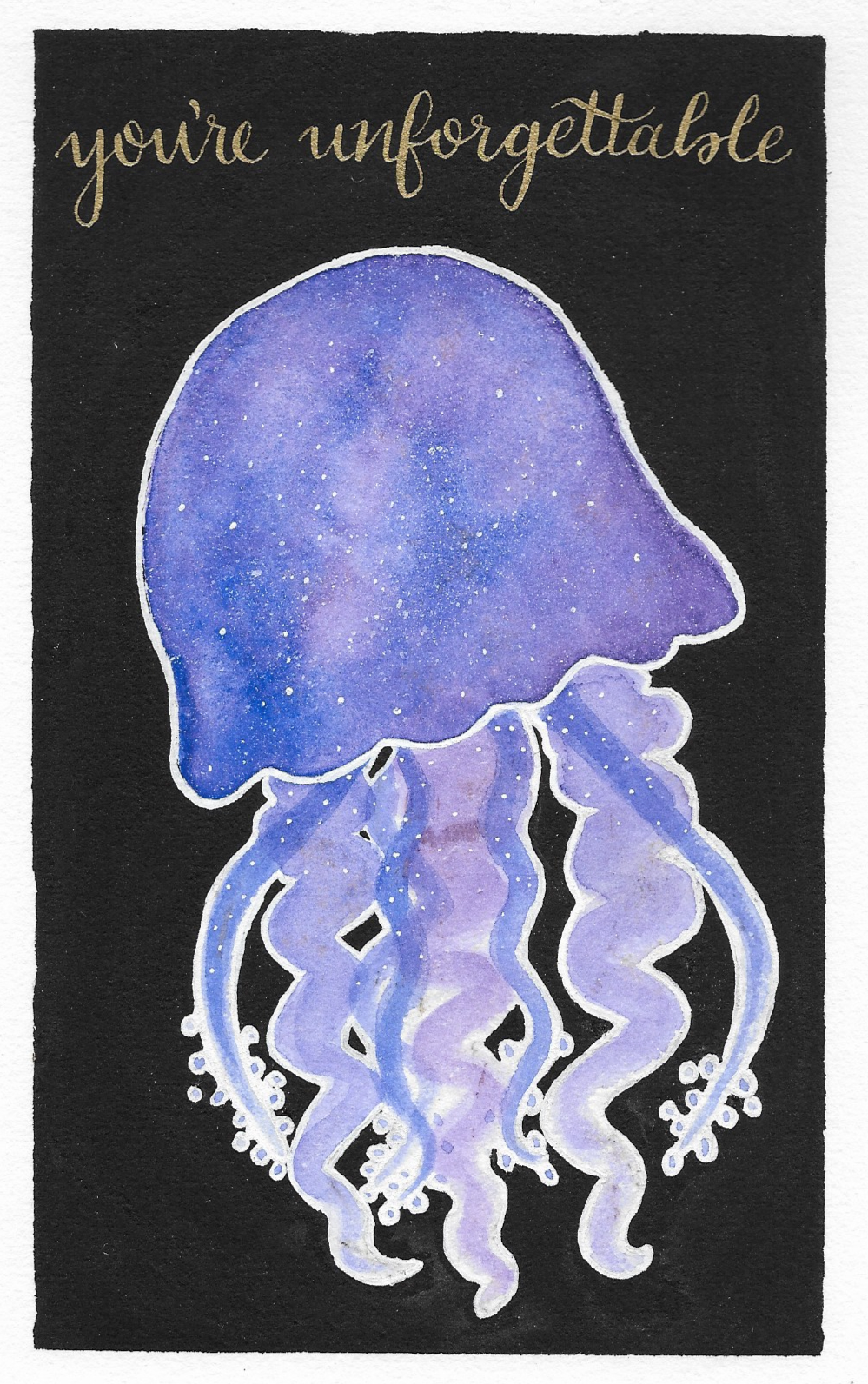 "Unforgettable" 2017,  6" x 9" watercolour and ink on cold-pressed watercolour paper