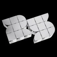 Three white overstuffed speech bubble plush toys on a black background.