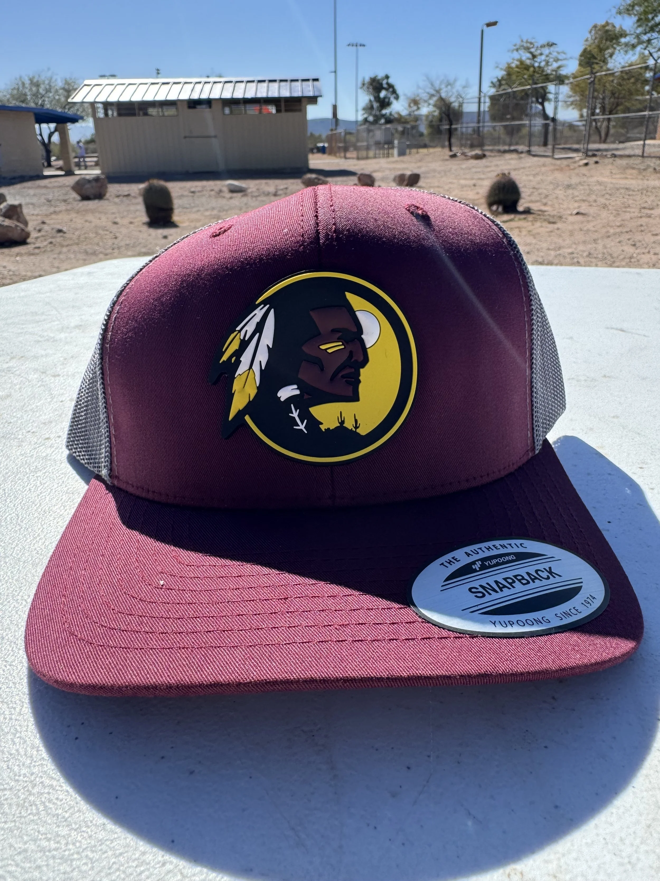 Maroon Snapback Hat 2024