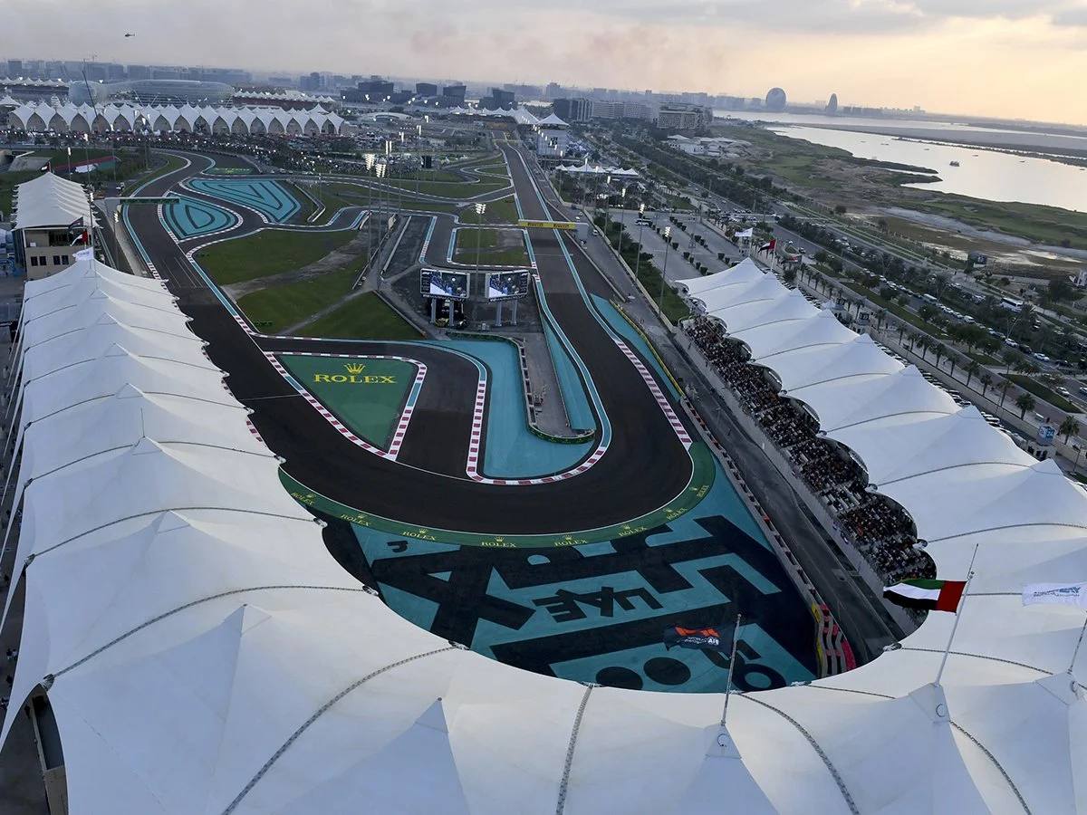 Yas Marina Circuit Formula 1 sunset