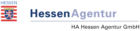 Logo der HessenAgentur mit Hessischer Flagge und Unternehmensname