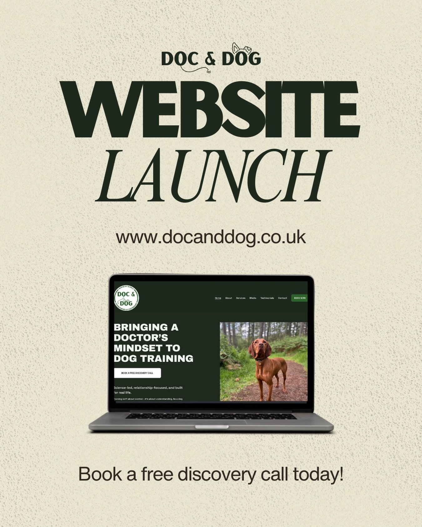 It&rsquo;s launch day for the DOC &amp; DOG website 🚀

I&rsquo;m so excited to finally share this with you all - we are officially LIVE! The DOC &amp; DOG website is a space where you can see how I bring a doctor&rsquo;s mindset to dog training - co