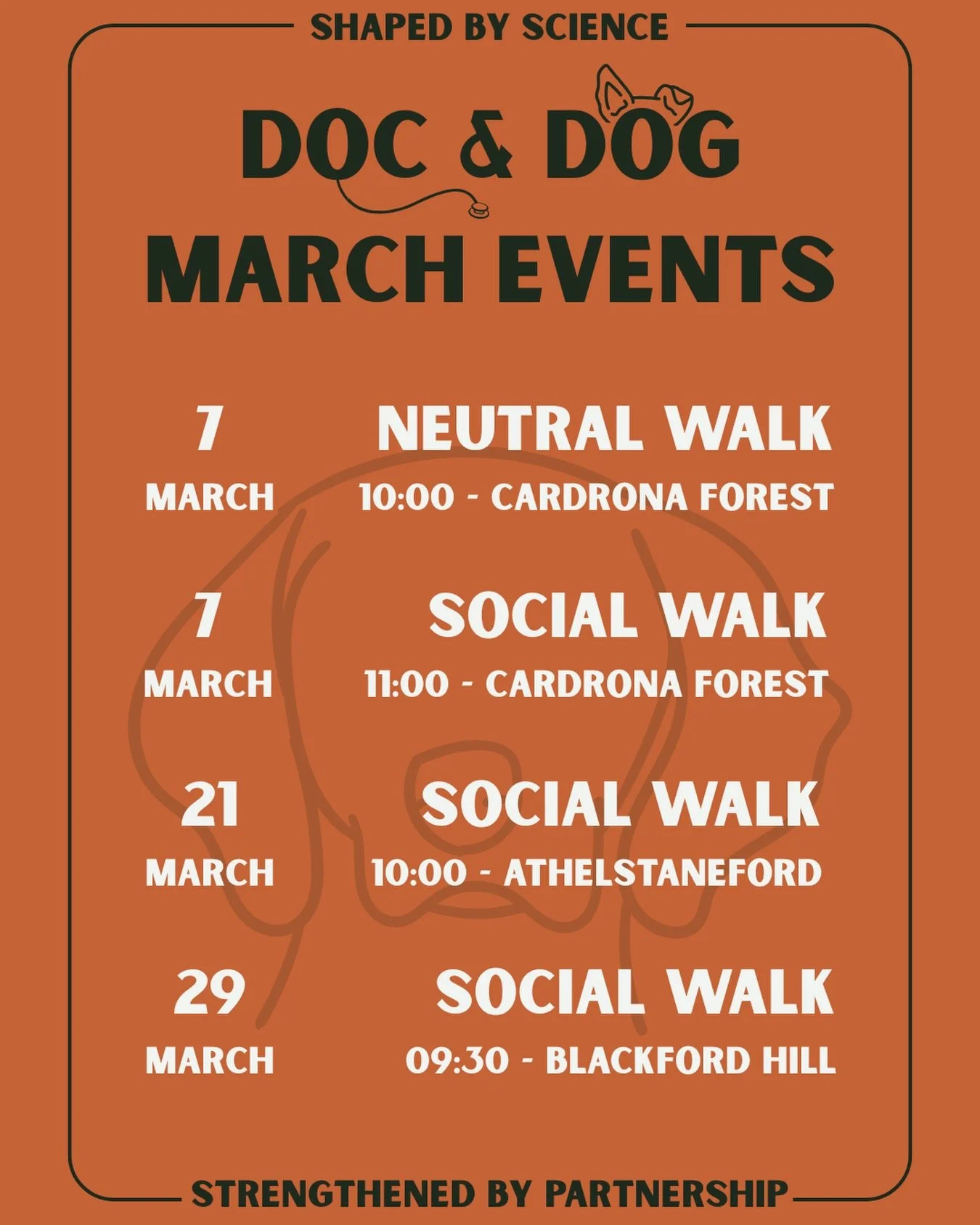 🐾 Spring is coming &amp; March walks are here! 🐾

Longer days equal the perfect opportunity to get out and about with your four-legged friend! Whether you&rsquo;re building towards calmer neutral walks, or more freedom in a social walk setting - th