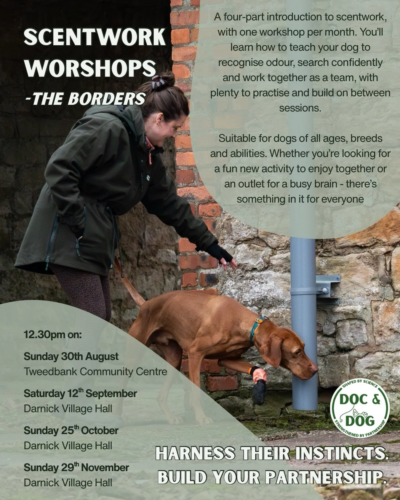 A COUPLE OF SPACES LEFT - BORDERS SCENTWORK🐽

The first Borders scentwork session is just around the corner and I&rsquo;ve got a couple of spaces left in the group!

Over four monthly workshops, we&rsquo;ll work through an introduction to scentwork 