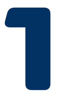 An icon of the number 1 