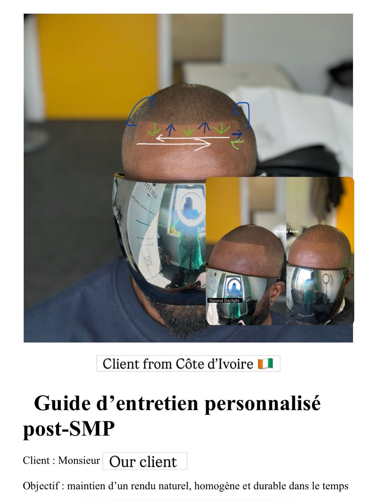 Guide personnalis&eacute; d&rsquo;entretien Post-SMP pour notre client venu de la C&ocirc;te d&rsquo;Ivoire 🇨🇮. Chez Khevdy Paris, chaque d&eacute;tail compte. 

Il y a un moment que nous appr&eacute;cions dans notre m&eacute;tier. C&rsquo;est quan