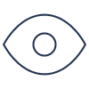 Minimalist line drawing of an eye