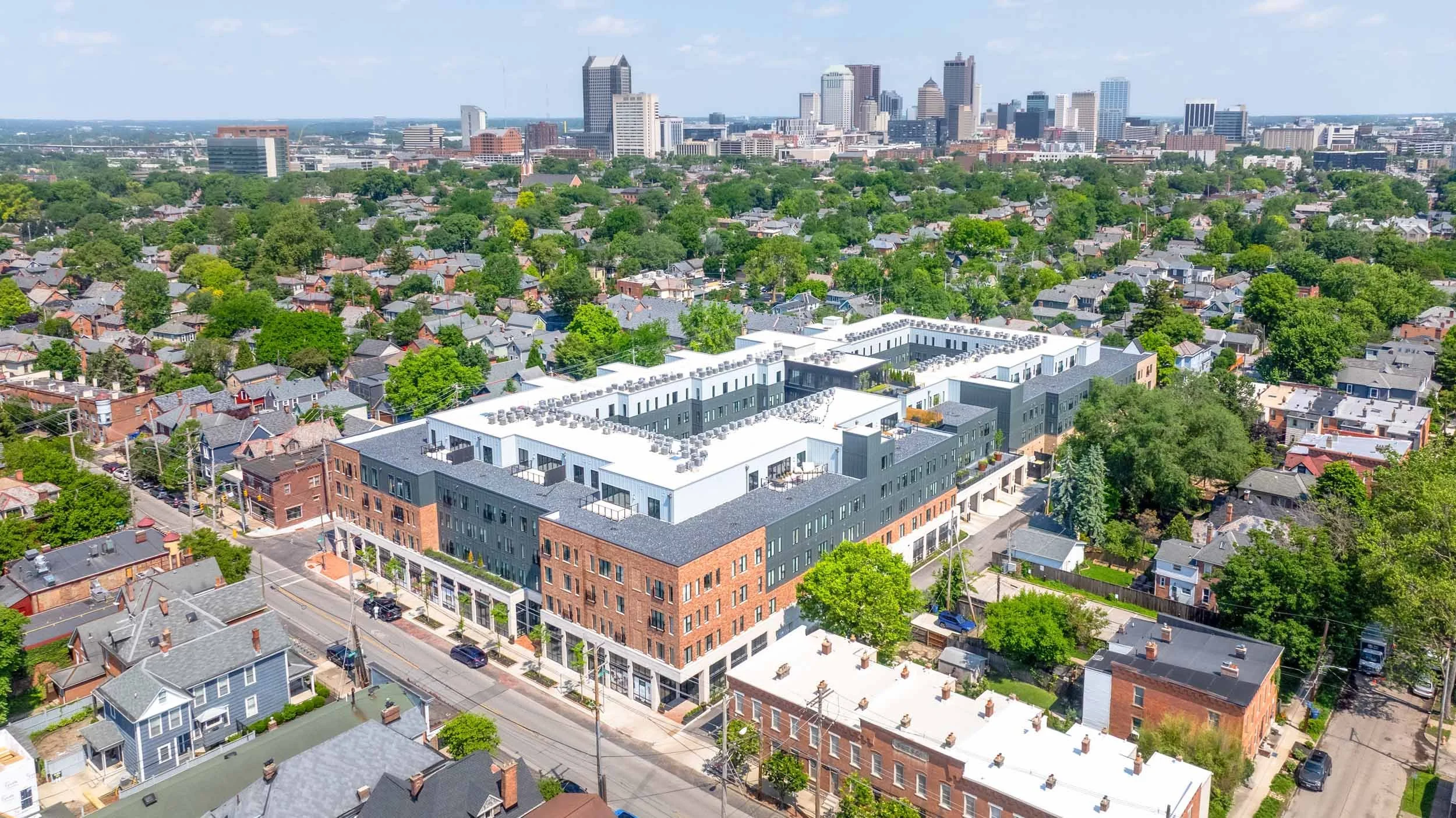 Jaeger Square | German Village Apartments in Columbus, OH | Aerial Photo of Community