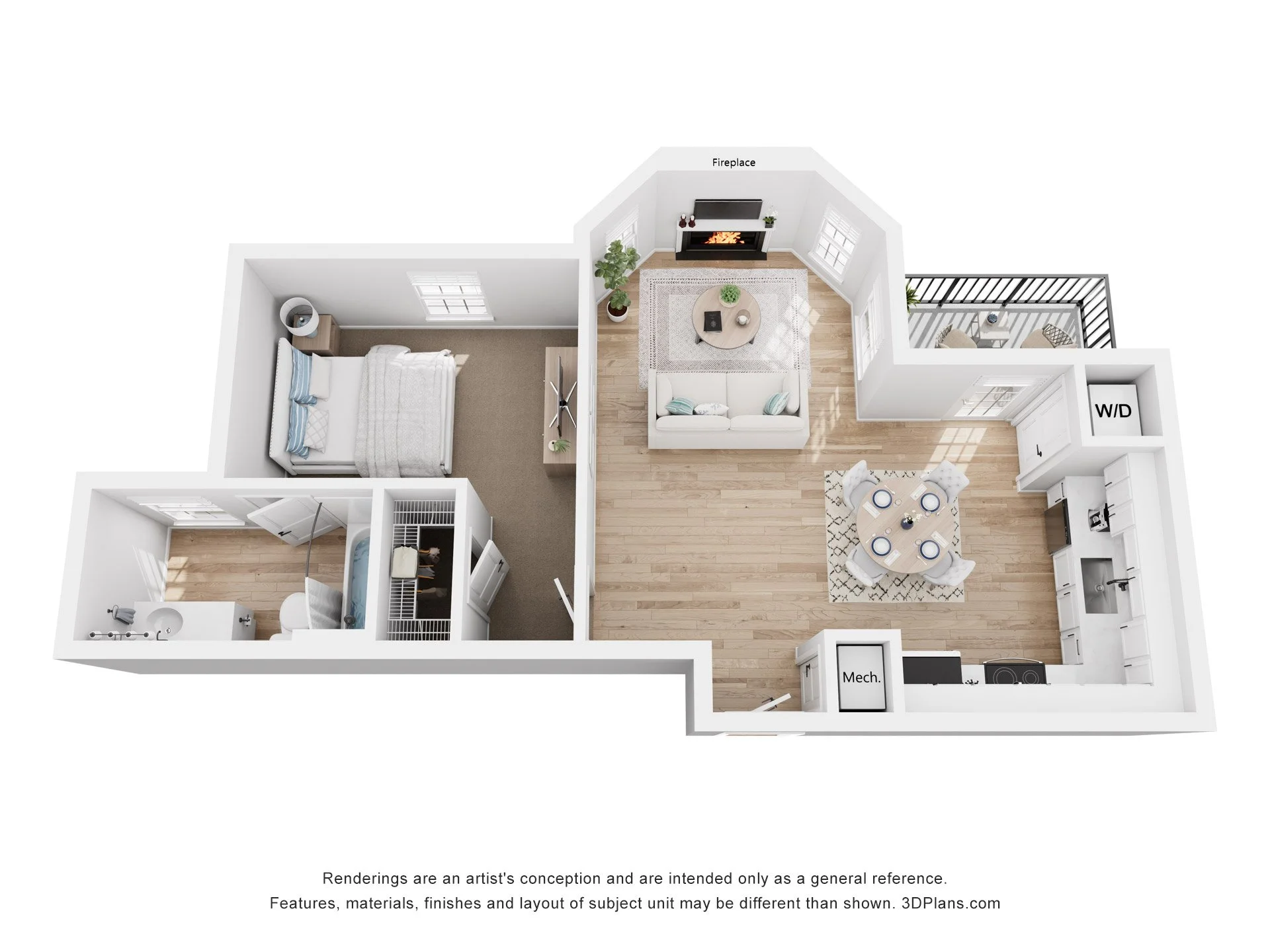 A1 | One Bedroom | One Bathroom