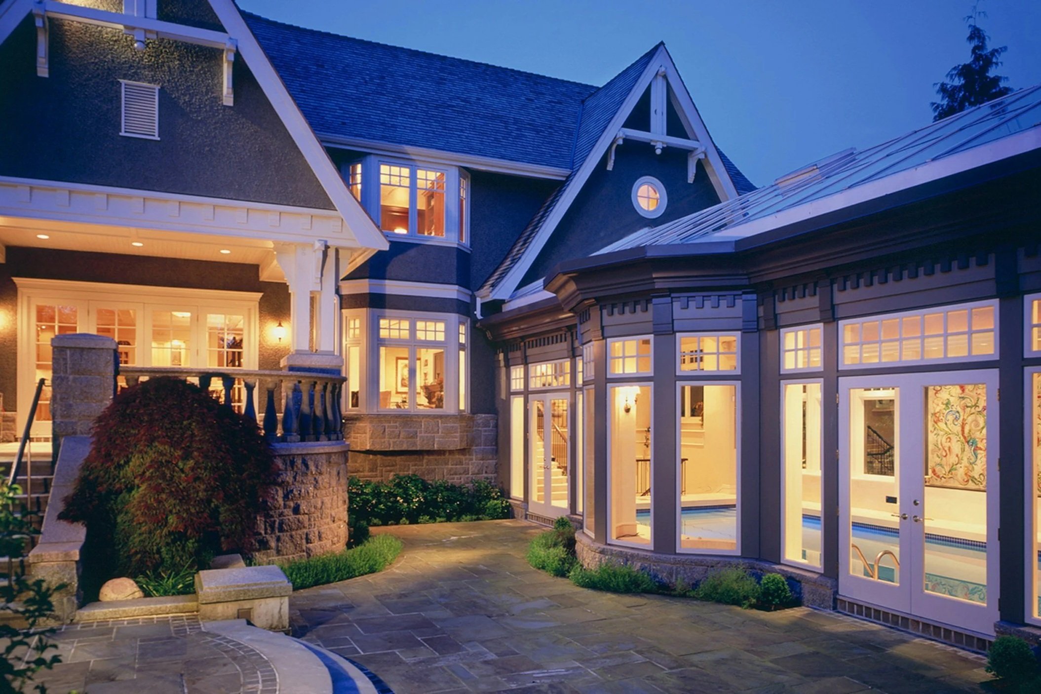 A photo of a large well-lit home