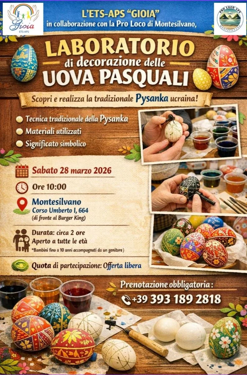 Laboratorio di decorazione delle uova pasquali