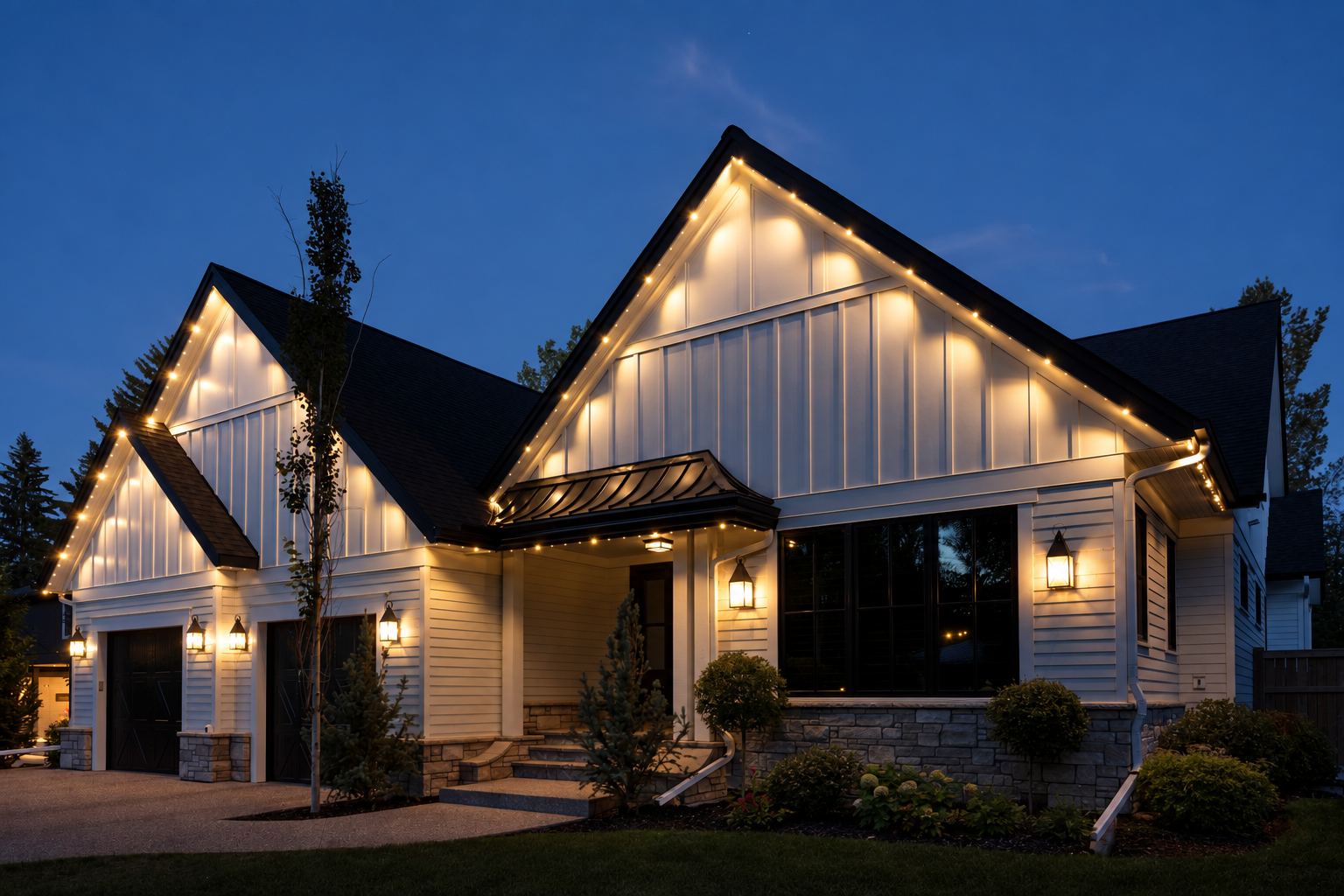 Illuminated home exterior at dusk.png