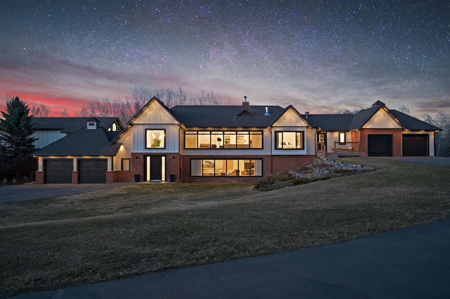 Home with accent lighting