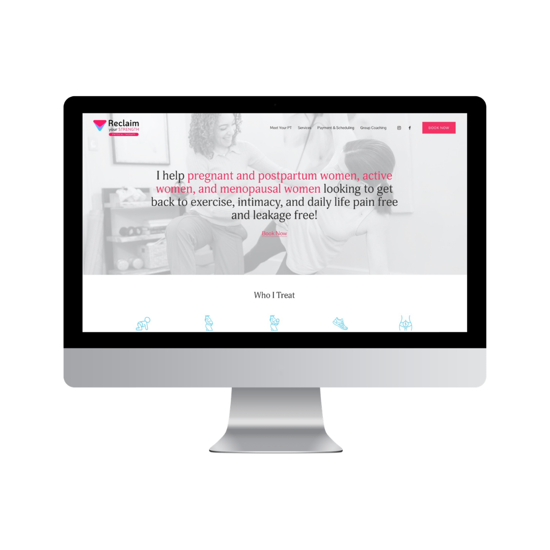 Reclaim Your Strength Pelvic Floor Physical Therapy Squarespace website